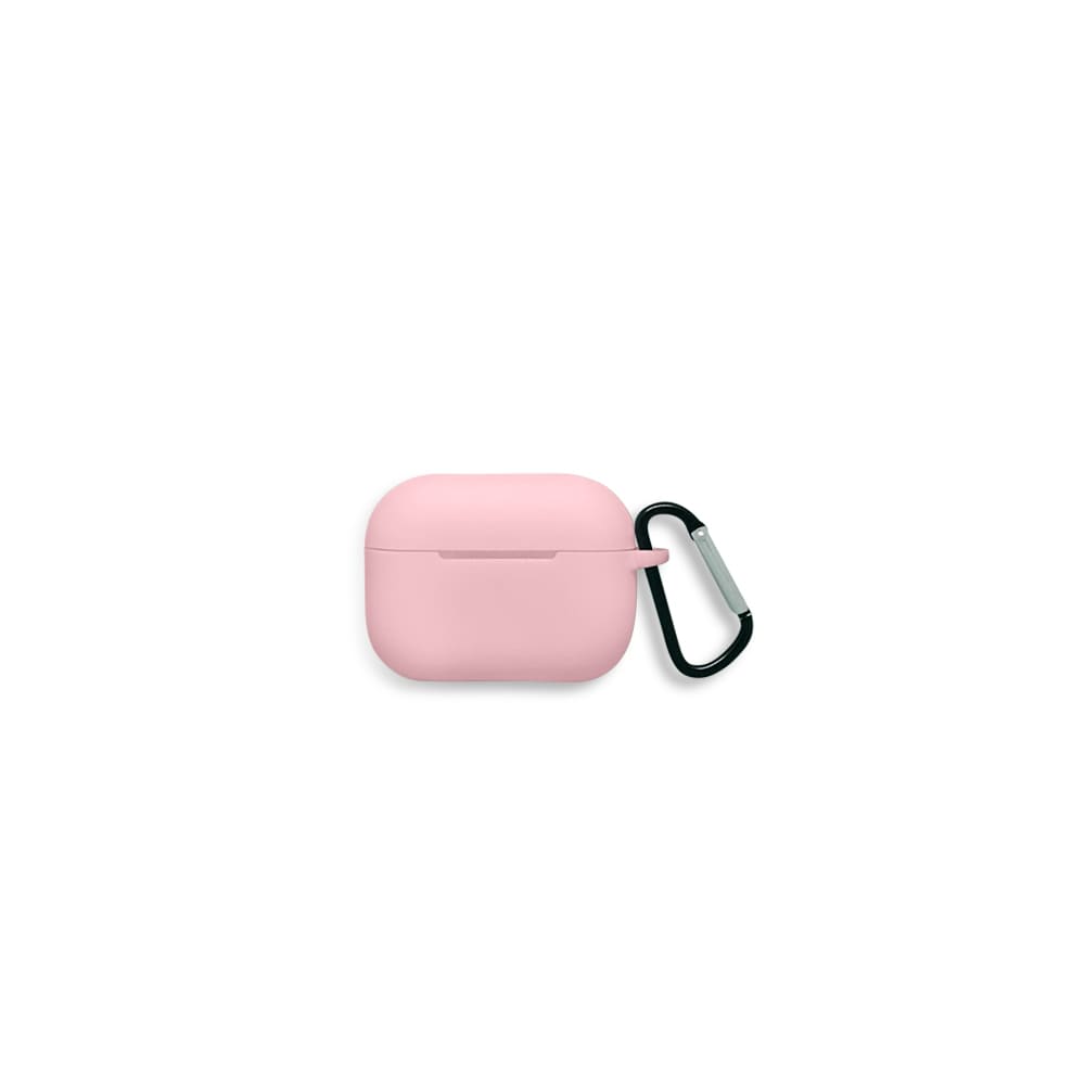 AirPods Pro, Pro 2, 3 hoesje, siliconen, pastel roze, vooraanzicht 